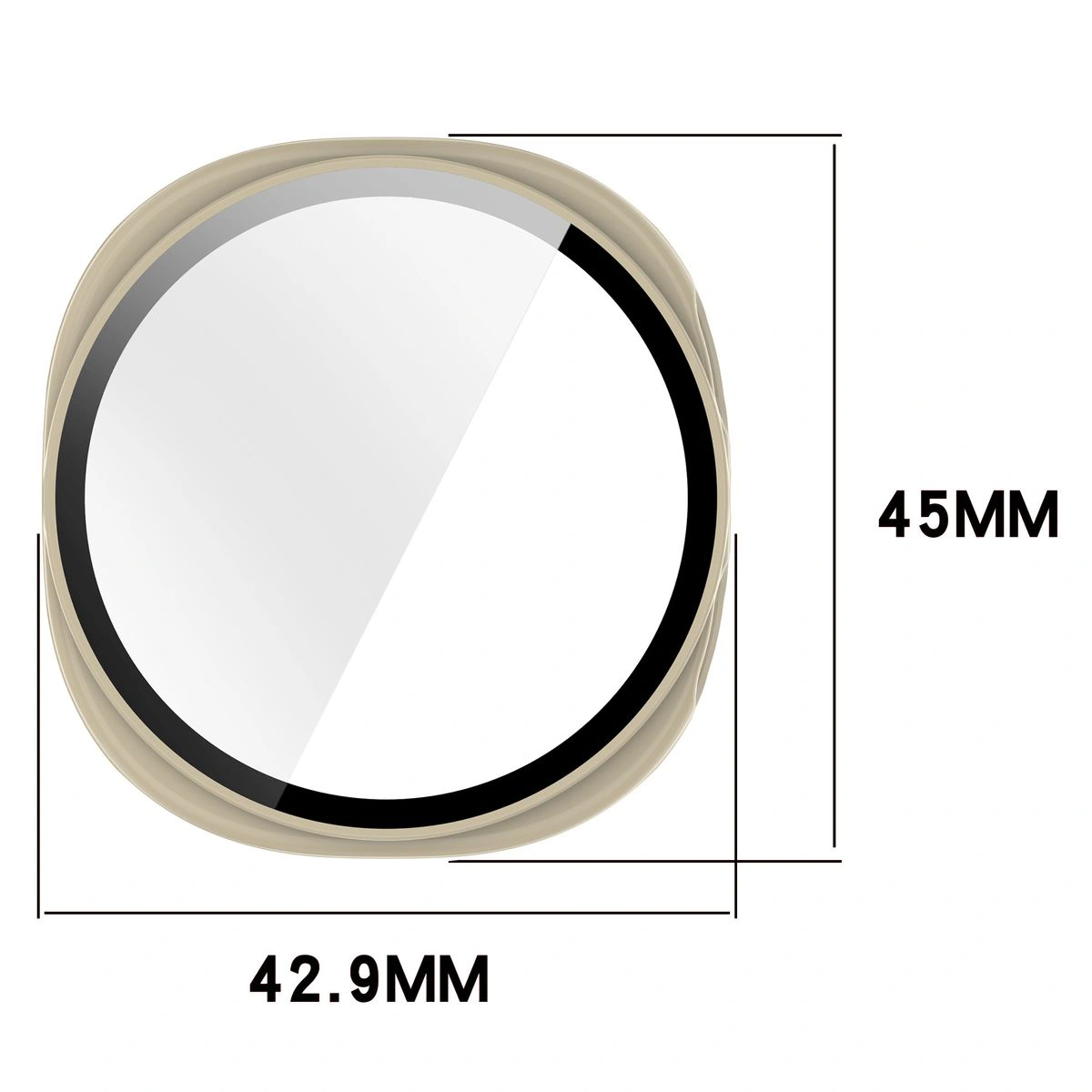 Wymiary etui Bizon Case Watch Adamo do Galaxy 8 40 mm